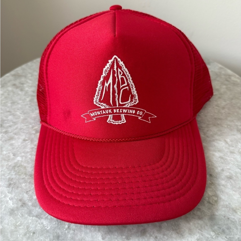 Montauk Brewing Co Red Trucker Hat